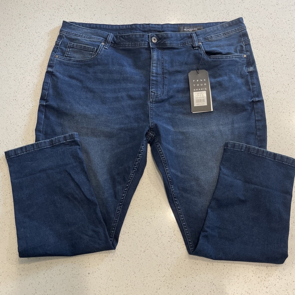 NWT THE PERFECT JEAN NYC Slim Fit 44/30‎ Blue Jeans Stretch